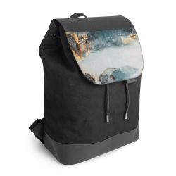 Backpack with flap black