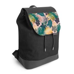 Backpack with flap black