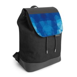 Backpack with flap black