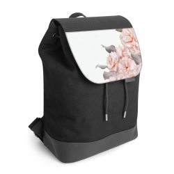 Backpack with flap black