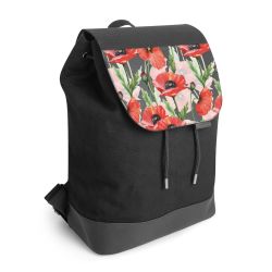 Backpack with flap black