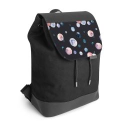 Backpack with flap black