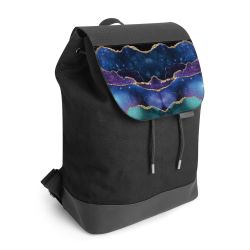 Backpack with flap black