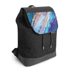 Backpack with flap black