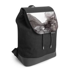 Backpack with flap black