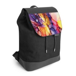 Backpack with flap black