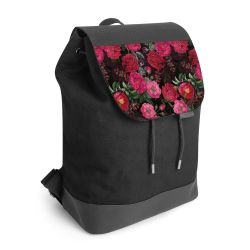 Backpack with flap black