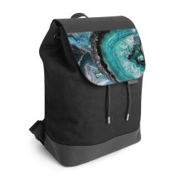 Backpack with flap black