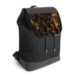 Backpack with flap black