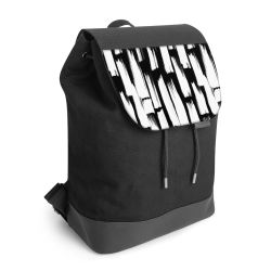 Backpack with flap black