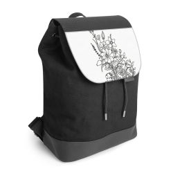 Backpack with flap black