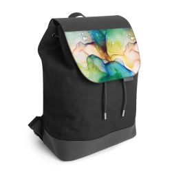 Backpack with flap black