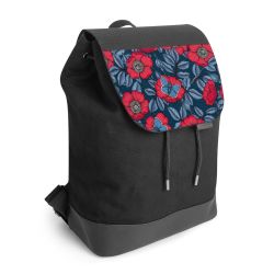 Backpack with flap black