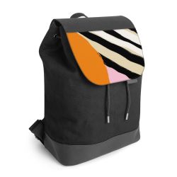 Backpack with flap black