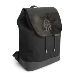 Backpack with flap black