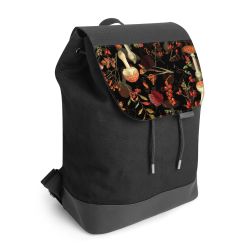 Backpack with flap black