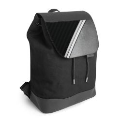 Backpack with flap black