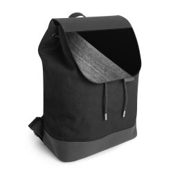 Backpack with flap black