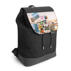 Backpack with flap black