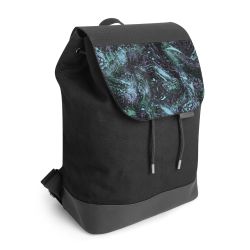 Backpack with flap black