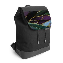 Backpack with flap black