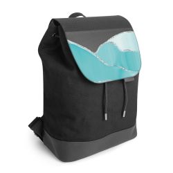 Backpack with flap black