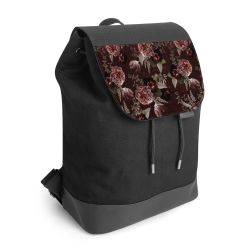 Backpack with flap black