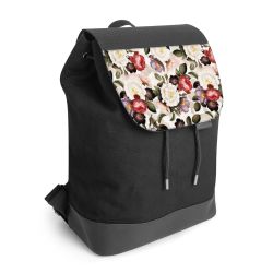 Backpack with flap black