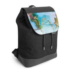 Backpack with flap black