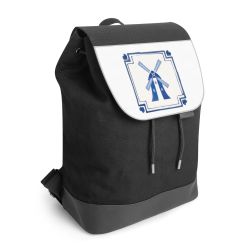 Backpack with flap black