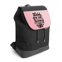 Backpack with flap black