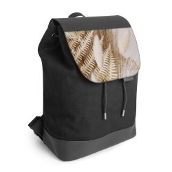 Backpack with flap black