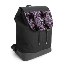 Backpack with flap black