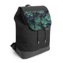 Backpack with flap black