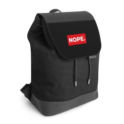 Backpack with flap black