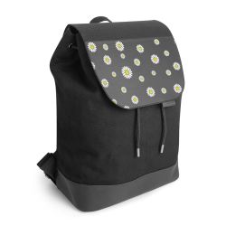 Backpack with flap black