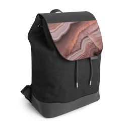 Backpack with flap black