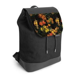 Backpack with flap black