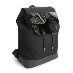 Backpack with flap black