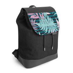 Backpack with flap black