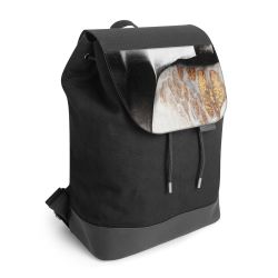 Backpack with flap black