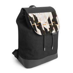 Backpack with flap black