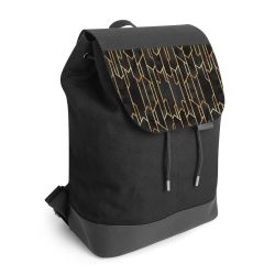 Backpack with flap black