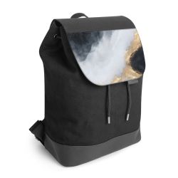 Backpack with flap black