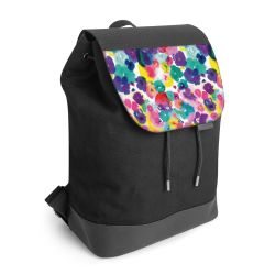 Backpack with flap black