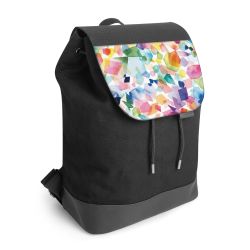 Backpack with flap black