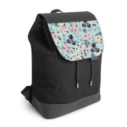 Backpack with flap black