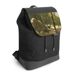 Backpack with flap black