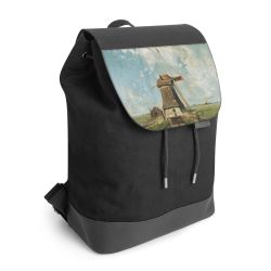 Backpack with flap black