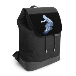 Backpack with flap black